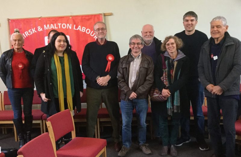 Malton Labour activists getting together to campaign for Labours manifesto for the many