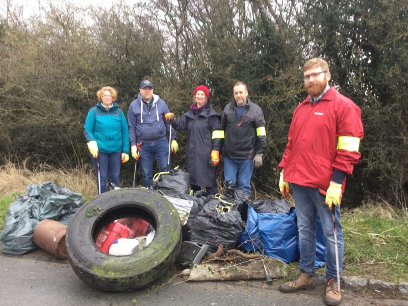 Local members Helen, Ian, Hazel, Kevin and Jack collected 20 bags of waste - and assorted other dumped items - on the first event near Kirkbymoorside
