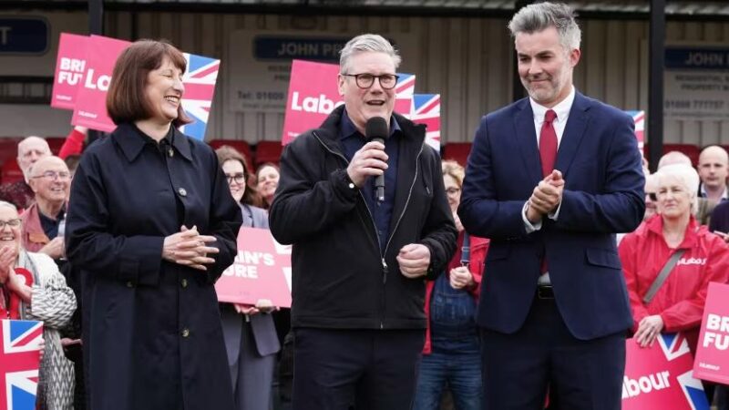 Sir Kier Starmer, Rachel Reeves and David Skaith